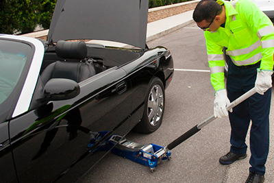 Towing Company Tire Change